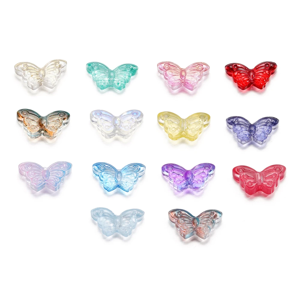 30Pcs/Lot 8*15mm Transparent Glass Small Butterfly Loose Charm Pendants for Necklace DIY Craft Jewelry Making Accessories-4 30Pcs/Lot 8*15mm Transparent Glass Small Butterfly Loose Charm Pendants for Necklace DIY Craft Jewelry Making Accessories-4