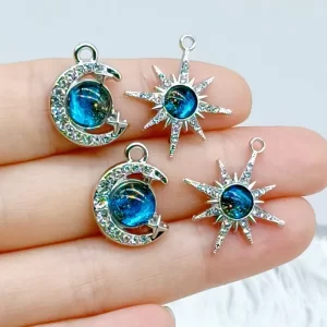 10pcs crystal planet star charms pendants for necklaces bracelets earrings handmade diy craft jewelry making findings