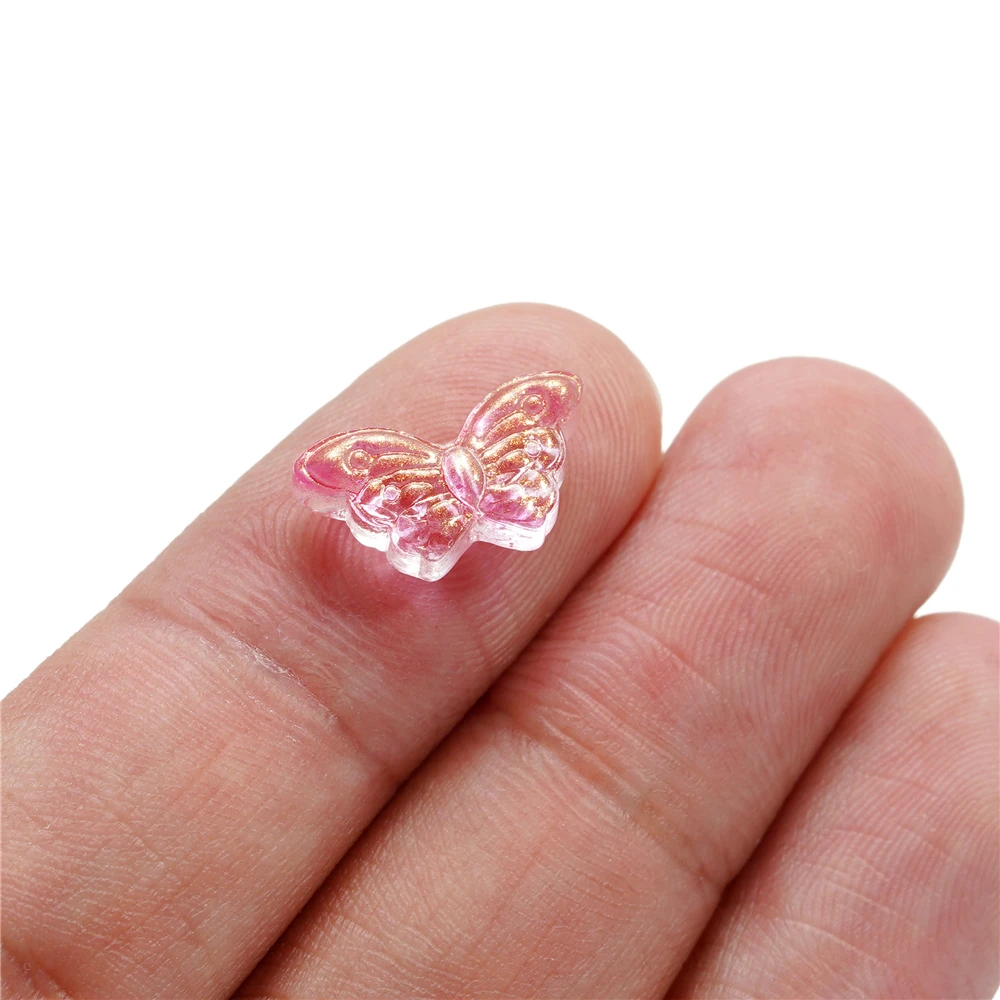 30Pcs/Lot 8*15mm Transparent Glass Small Butterfly Loose Charm Pendants for Necklace DIY Craft Jewelry Making Accessories-10 30Pcs/Lot 8*15mm Transparent Glass Small Butterfly Loose Charm Pendants for Necklace DIY Craft Jewelry Making Accessories-10