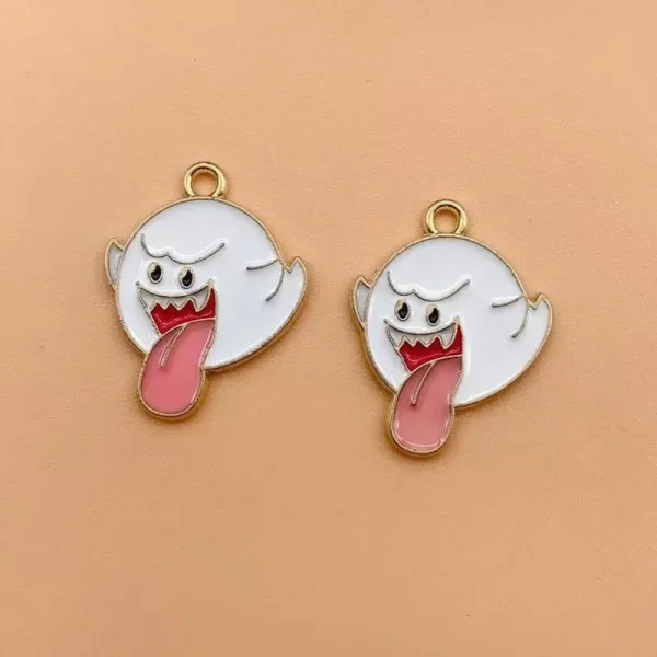 10pcs enamel cartoon charm for jewelry making cute anime earring pendant metal bracelet accessories diy bulk craft supplies