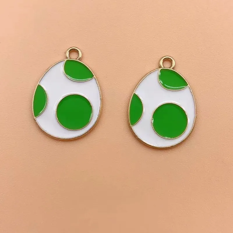 10pcs Enamel Cartoon Charm for Jewelry Making Cute Anime Earring Pendant Metal Bracelet Accessories Diy Bulk Craft Supplies-6