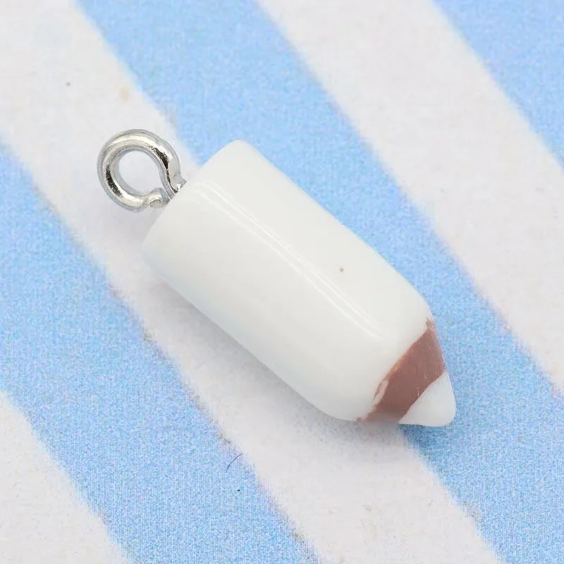 10pcs 7*16mm Color Simulation Pencil Head Charms For DIY Decoration Earrings Necklace Fashion Jewelry Accessories-4