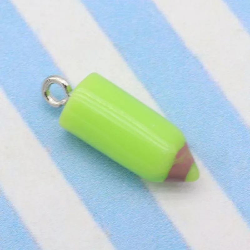 10pcs 7*16mm Color Simulation Pencil Head Charms For DIY Decoration Earrings Necklace Fashion Jewelry Accessories-5