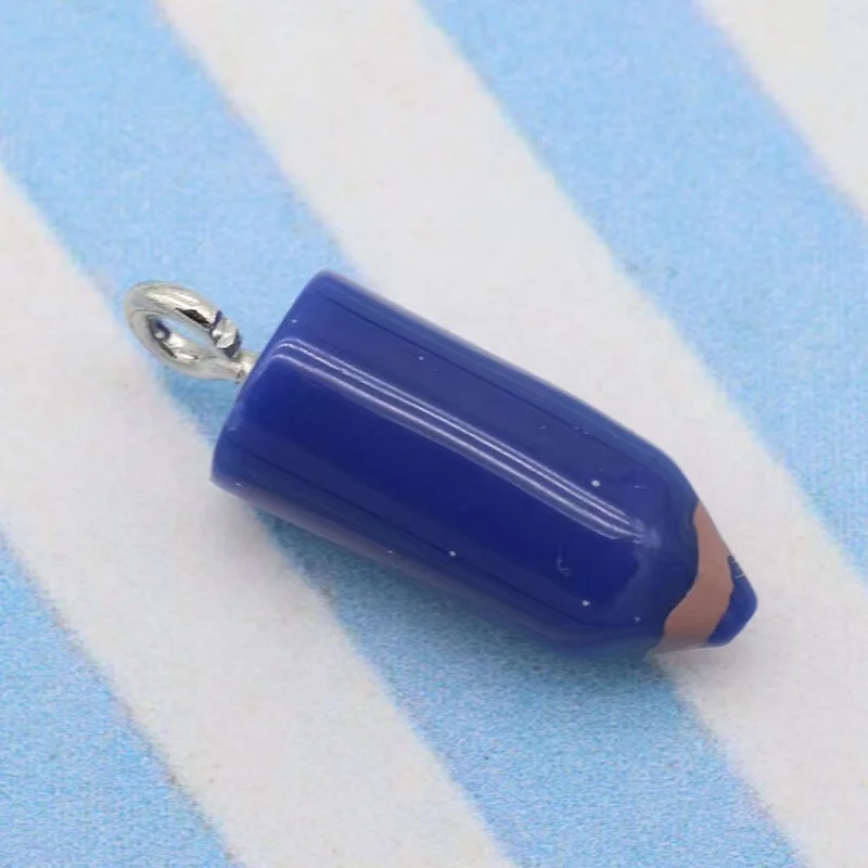 10pcs 7*16mm Color Simulation Pencil Head Charms For DIY Decoration Earrings Necklace Fashion Jewelry Accessories-8