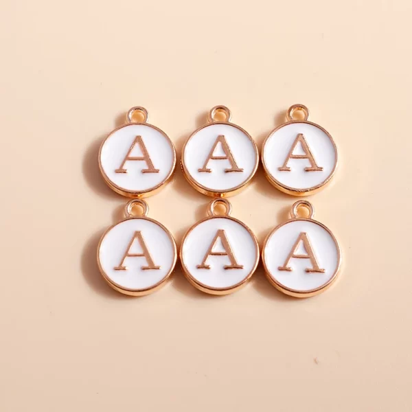 10pcs cute mini white alphabet 26 letters charms pendants for diy name jewelry necklace bracelet earrings happy birthday gifts