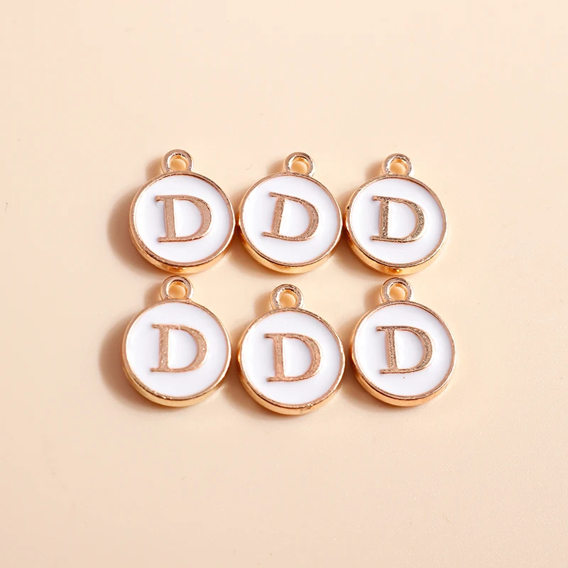 10pcs Cute Mini White Alphabet 26 Letters Charms Pendants for DIY Name Jewelry Necklace Bracelet Earrings Happy Birthday Gifts-6