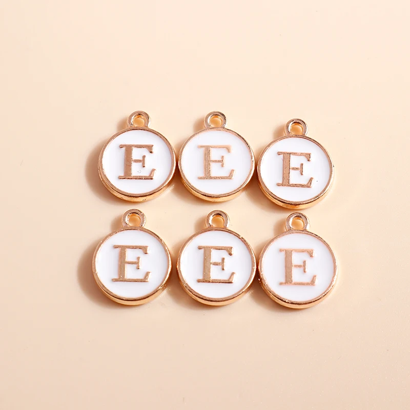10pcs Cute Mini White Alphabet 26 Letters Charms Pendants for DIY Name Jewelry Necklace Bracelet Earrings Happy Birthday Gifts-7