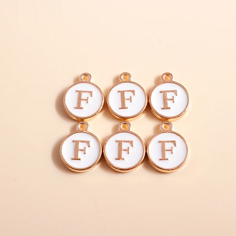 10pcs Cute Mini White Alphabet 26 Letters Charms Pendants for DIY Name Jewelry Necklace Bracelet Earrings Happy Birthday Gifts-8