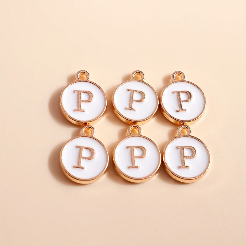 10pcs Cute Mini White Alphabet 26 Letters Charms Pendants for DIY Name Jewelry Necklace Bracelet Earrings Happy Birthday Gifts-11