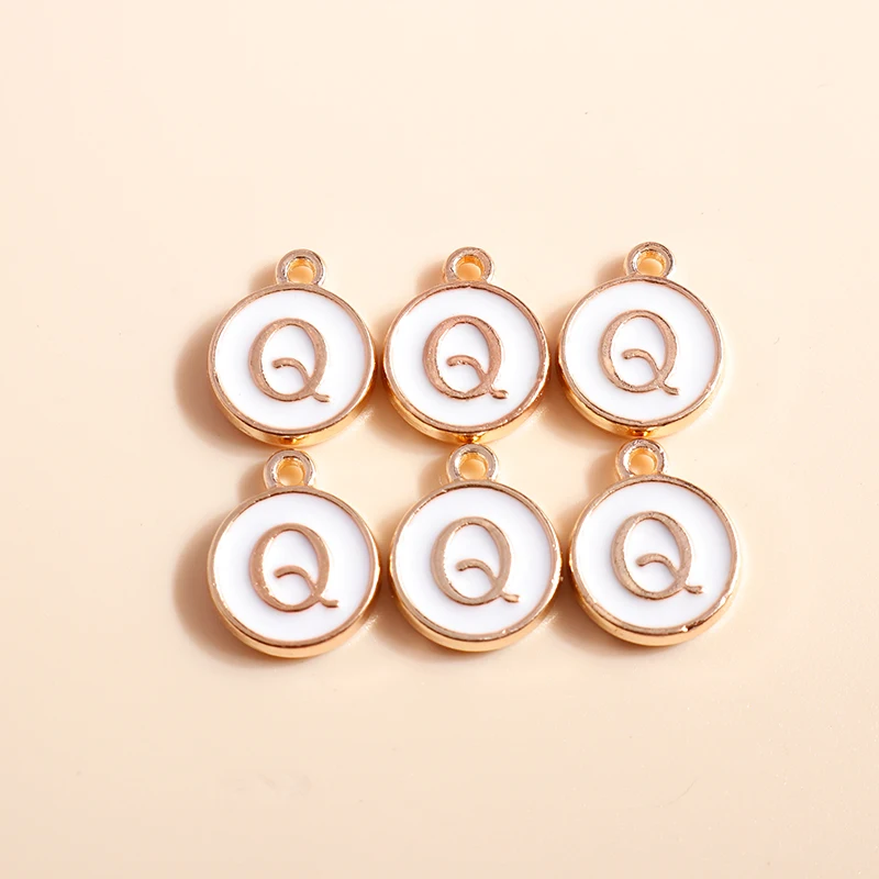 10pcs Cute Mini White Alphabet 26 Letters Charms Pendants for DIY Name Jewelry Necklace Bracelet Earrings Happy Birthday Gifts-12