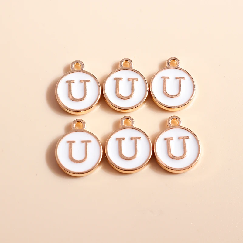10pcs Cute Mini White Alphabet 26 Letters Charms Pendants for DIY Name Jewelry Necklace Bracelet Earrings Happy Birthday Gifts-13