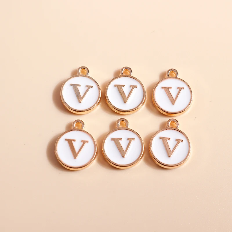 10pcs Cute Mini White Alphabet 26 Letters Charms Pendants for DIY Name Jewelry Necklace Bracelet Earrings Happy Birthday Gifts-14