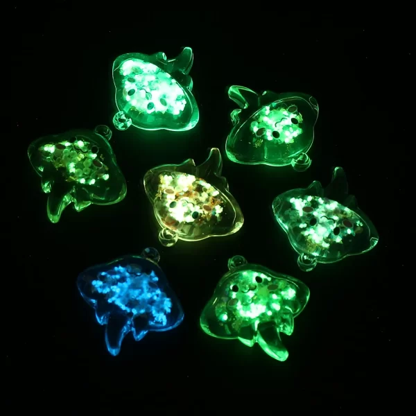 10pcs 30mm charm luminous resin pendant glow in the dark colorful transparent jellyfish pendant for diy necklace jewelry making