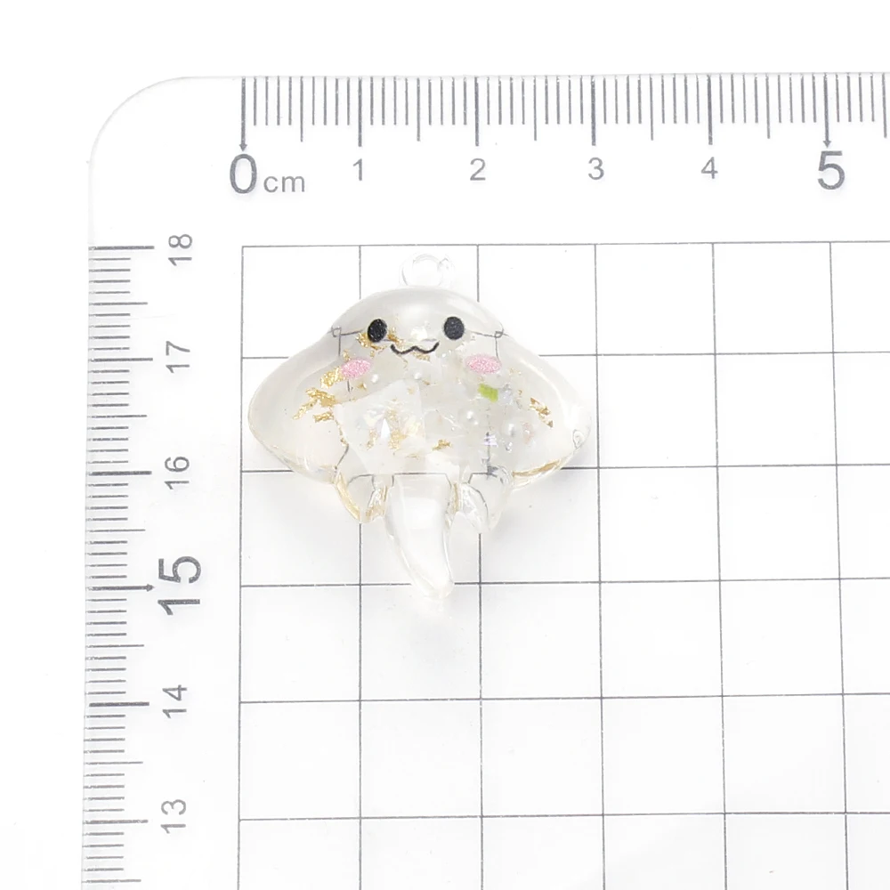 10Pcs 30mm Charm Luminous Resin Pendant Glow-in-the-Dark Colorful Transparent Jellyfish Pendant For DIY Necklace Jewelry Making-1