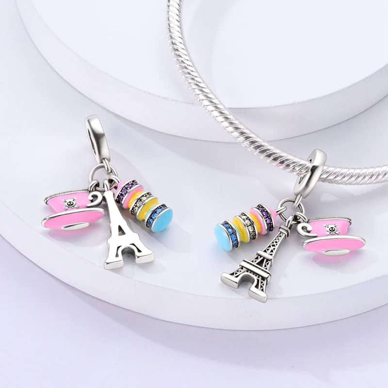 New 2025 925 Sterling Silver Charms Beads Love Heart Pink Original Charm Pendant Fit Charm Bracelets DIY Jewelry Birthday Gift-10