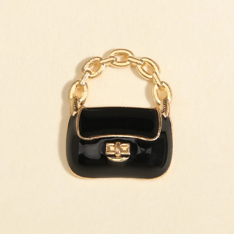 10pcs Cute Enamel Handbag Charms Colorful Cartoon Pretty Bag Pendants For Making Key Chains Necklace Handmade DIY Jewelry-4
