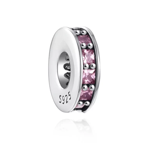 fit original charms bracelet 925 silver plated pendant pink series heart flower spring butterfly bead women diy jewelry making