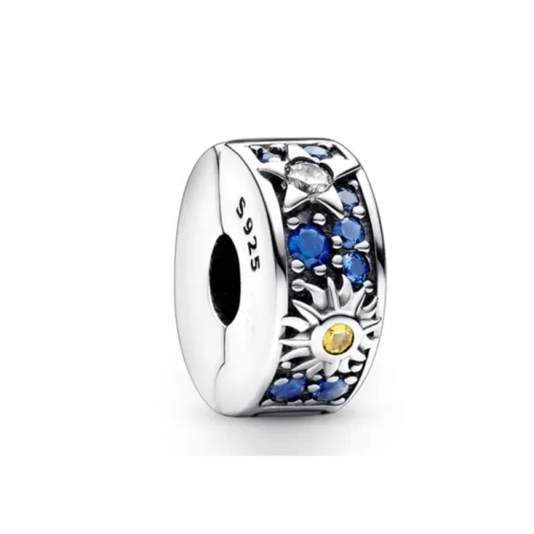 new classic shiny love stars clip bead pendant fit original bracelet diy jewelry clasp charm accessories 925 silver gift