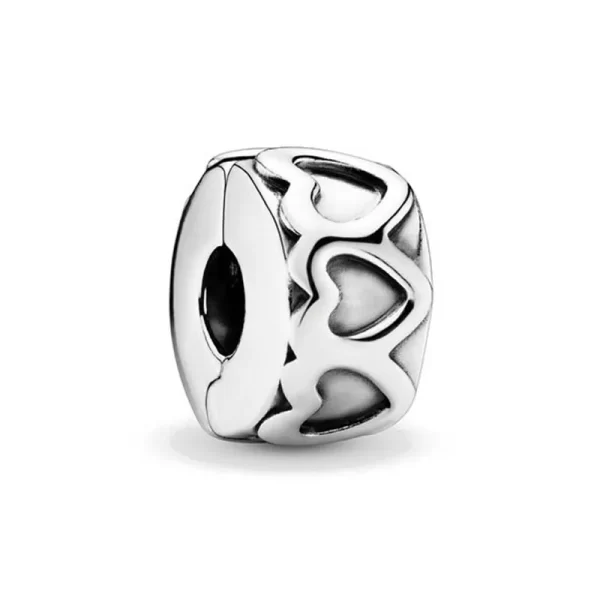 new classic shiny love stars clip bead pendant fit original bracelet diy jewelry clasp charm accessories 925 silver gift