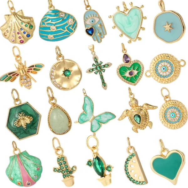 cute turtle heart charms for jewelry making supplies gold color cross charm dijes diy woman earrings necklace braclet pendant