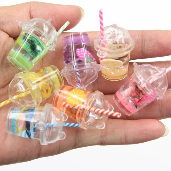 5pcs charms fruit juice orange kiwi grape lemon dragon fruit banana pendant craft making findings jewelry diy earrings necklace