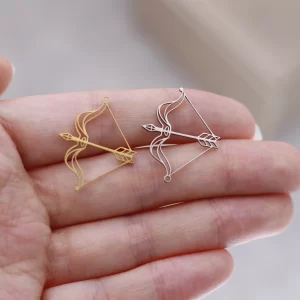 3pcs/lot bow and arrow pendant for women jewelry making stainless steel bracelet necklace charm diy crafts accessories