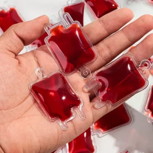 halloween gothic 3d blood bag acrylic charms pendant for diy jewelry making keychain earring accessories wholesale