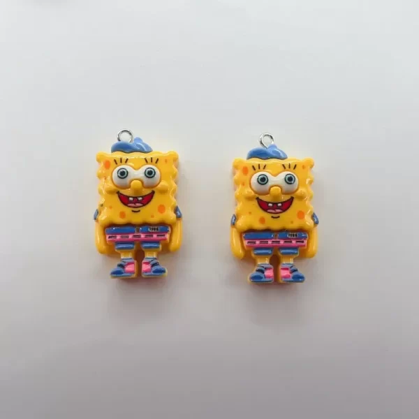 10pcs cartoon resin charm cute earring pendant keychain necklace jewelry accessories for diy making crafts
