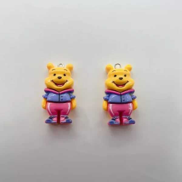 10pcs cartoon resin charm cute earring pendant keychain necklace jewelry accessories for diy making crafts