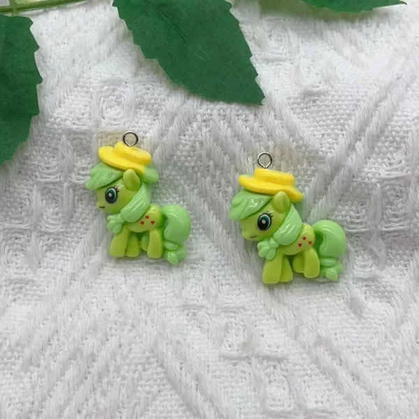 10pcs resin animal charm pendant necklace keychain diy handmade keychain necklace cute earrings charm
