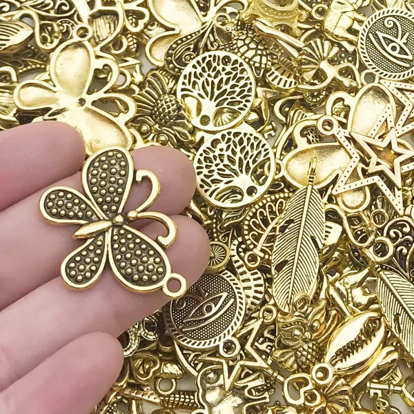 randomly mix 20/30/50pcs metal alloy charms pendants beads for diy handmade bracelets, neacklaces, earrings, diy jewelry making