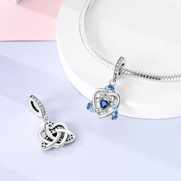 charm silver 925 beads blue series fit bracelet charms diy original fashion pendants for jewelry maing