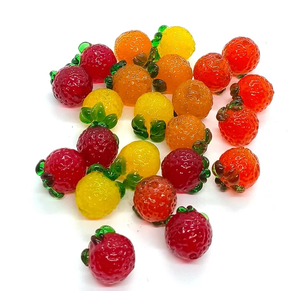 1.3cm orange sand sugar orange czech glass beads for diy bracelet keychain necklace gifts accessories