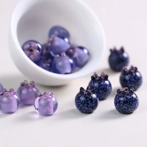blueberry glass beads handmade simulation fruit raspberry jewelry bracelet diy accessories