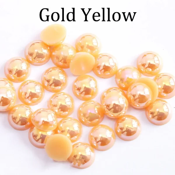 2/3/4/5/6/8/10/12/14 mm ab color imitation pearls craft half round flatback beads for jewelry making nail diy decoration