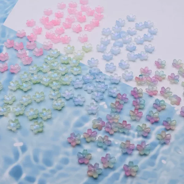 30pcs 10mm mix color cherry blossom bead czech glass loose beads for jwelry making diy accessories handmade