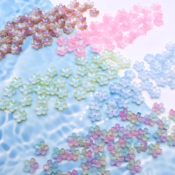 30pcs 10mm mix color cherry blossom bead czech glass loose beads for jwelry making diy accessories handmade