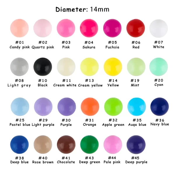 6 16mm 20 200pcs/lot multicolour acrylic round beads handcraft spacer bead for jewelry making diy bracelet necklace accessories