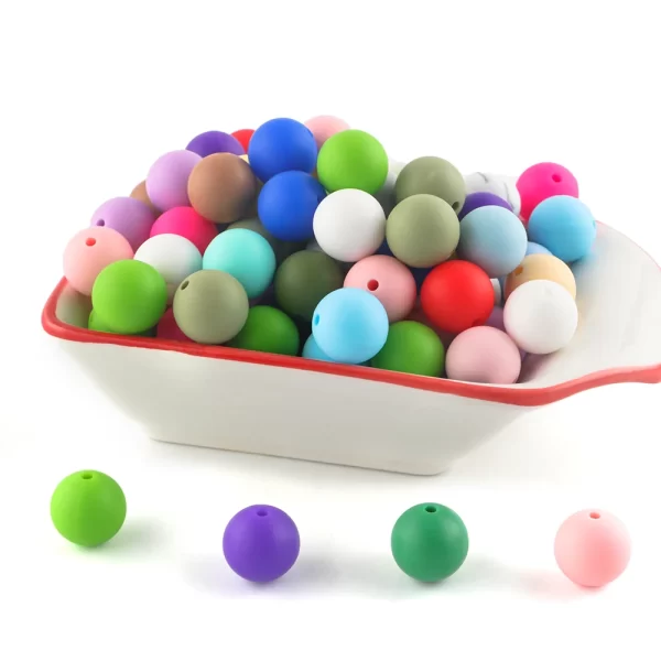 50pcs 9/12/15mm round silicone beads bulk silicone spacer bead for making bracelets diy bracelets necklaces jewelry accessories
