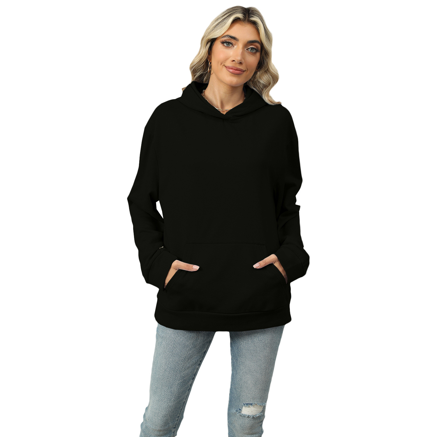 Casual Hooded Pocket Sweatshirt Women-5 Casual Hooded Pocket Sweatshirt Women-5