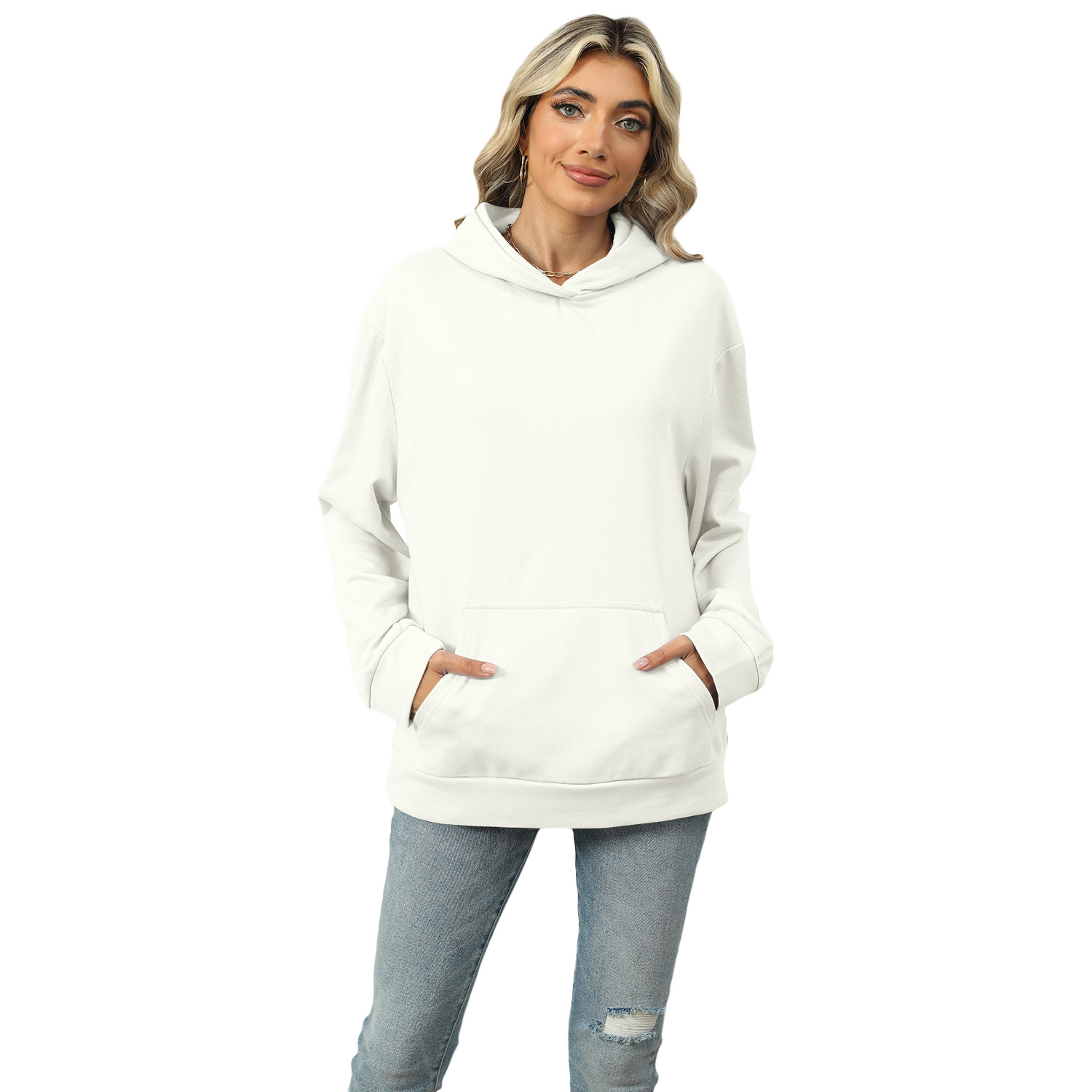 Casual Hooded Pocket Sweatshirt Women-6 Casual Hooded Pocket Sweatshirt Women-6