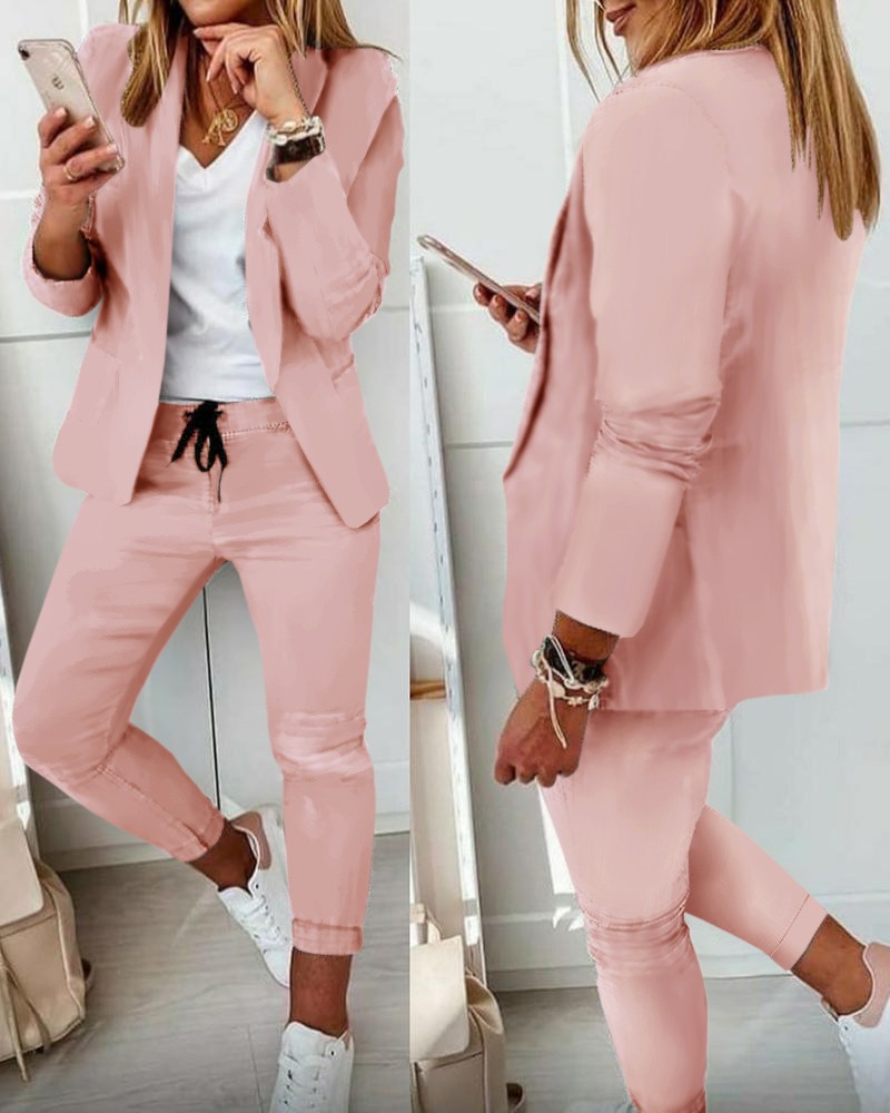Ladies Fashion OL Suit Trousers Suit-3