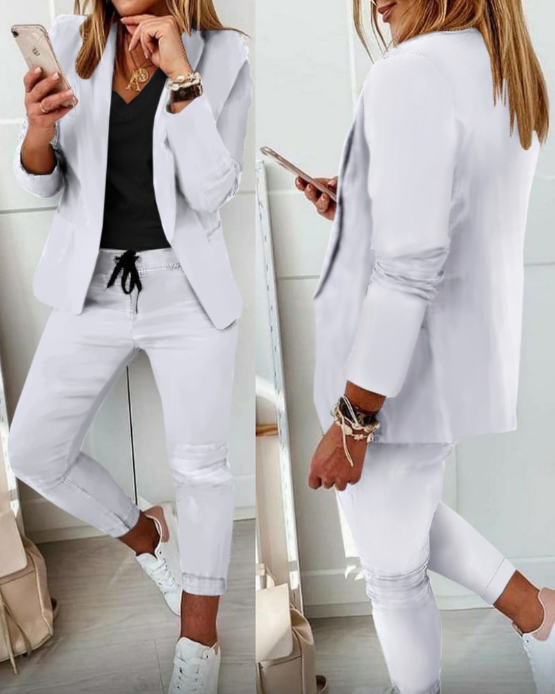 Ladies Fashion OL Suit Trousers Suit-4