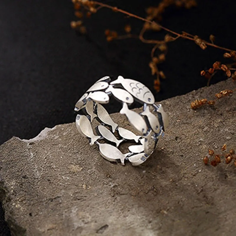 CAOSHI Delicate Fish Rings for Women Metallic Style Finger-ring Statement Jewelry Exquisite Fashionable Design Accessories Gift-2 CAOSHI Delicate Fish Rings for Women Metallic Style Finger-ring Statement Jewelry Exquisite Fashionable Design Accessories Gift-2