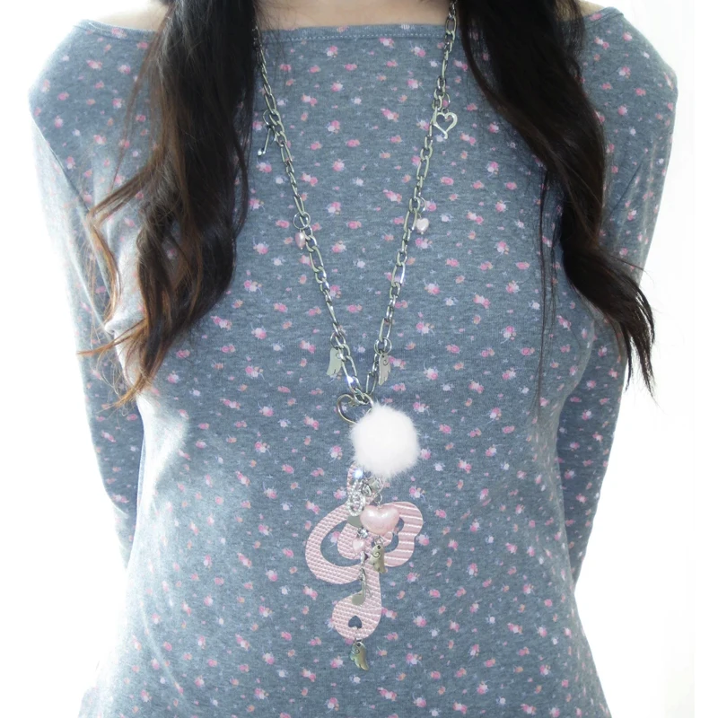 Y2K Jewelry Musical Notes Wings Heart Pendant Necklace for Women Harajuku Kawaii Accessories Korean Fashion Chain Necklace Punk-4 Y2K Jewelry Musical Notes Wings Heart Pendant Necklace for Women Harajuku Kawaii Accessories Korean Fashion Chain Necklace Punk-4