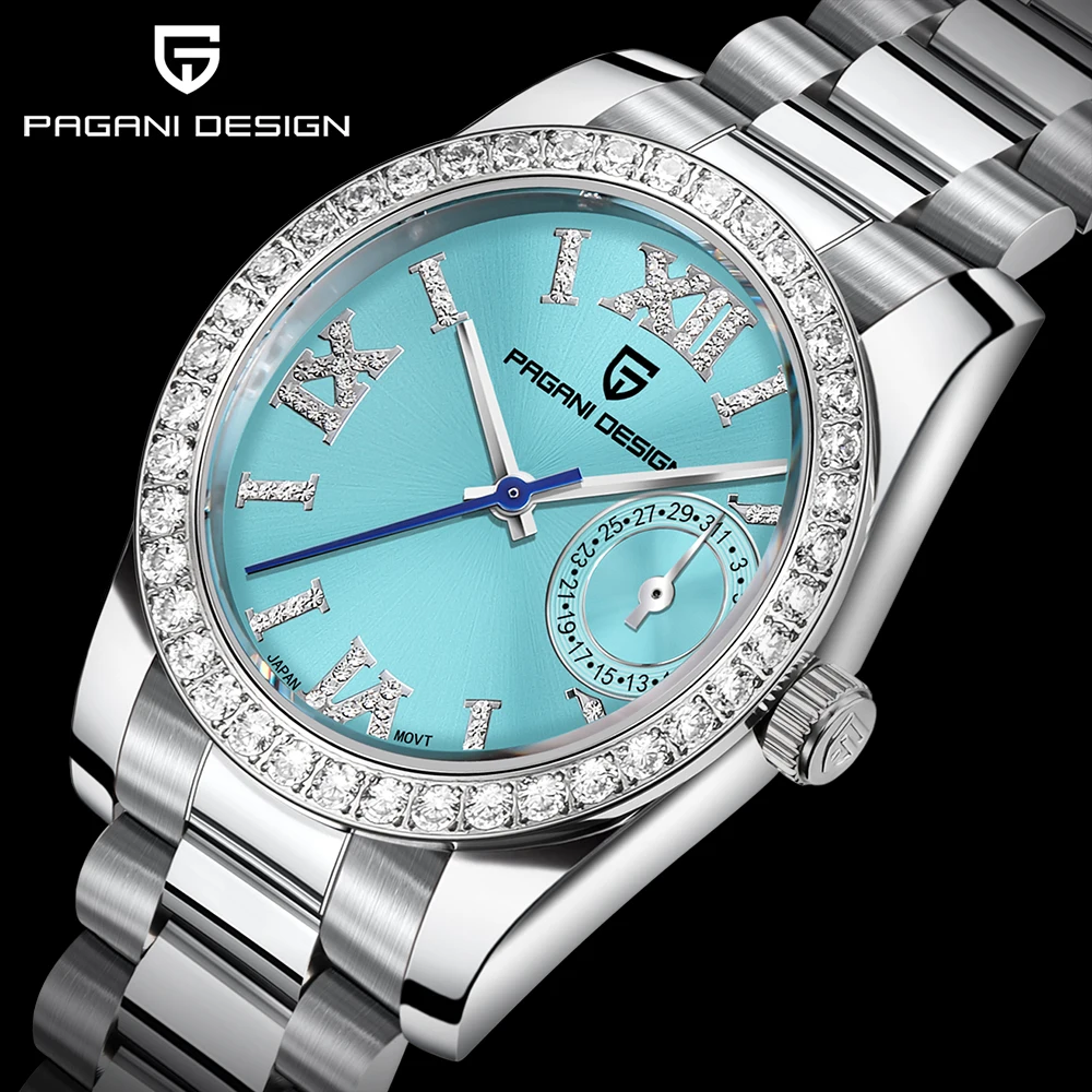 PAGANI DESIGN 2024 New 32MM Women's Wristwatch Elegant Luxury Quartz Watch For Women Fashion Waterproof Watches Sapphire Clock-2