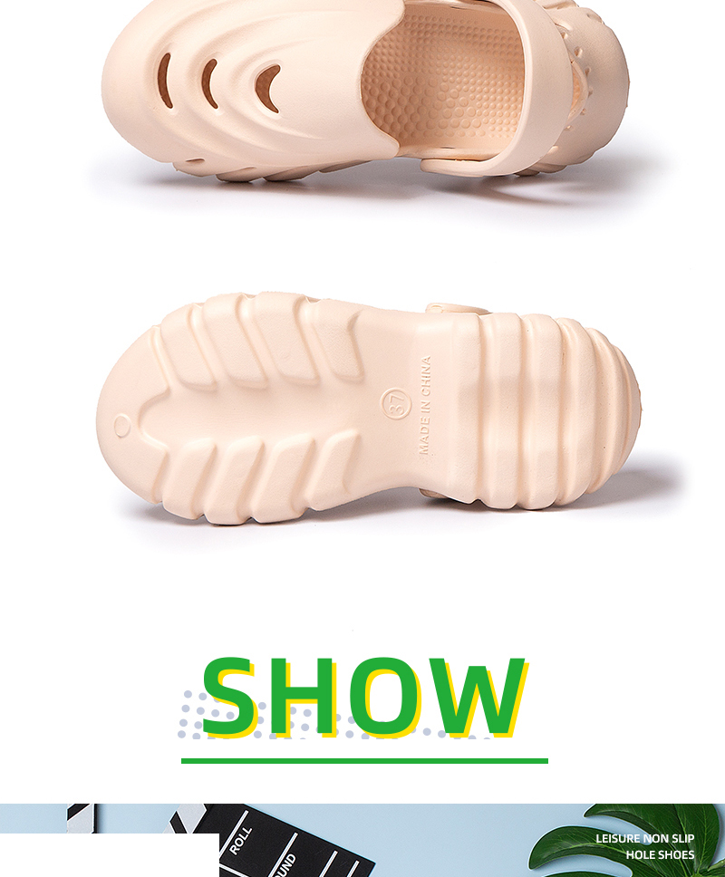 New Arrival Mens Summer Shoes Men Slippers Non-slip Garden Shoes Casual Beach Sandals Chef Shoes Nurse Doctor Shoes Flip Flops-12