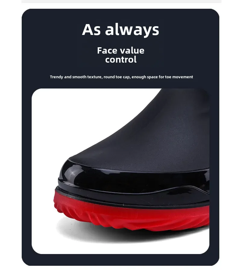 Waterproof Men's Rain Shoes Outdoor Non-slip Work Shoes Fleece Lined Cotton Warm Rain Boots Kitchen Footwear Male-13 Waterproof Men's Rain Shoes Outdoor Non-slip Work Shoes Fleece Lined Cotton Warm Rain Boots Kitchen Footwear Male-13