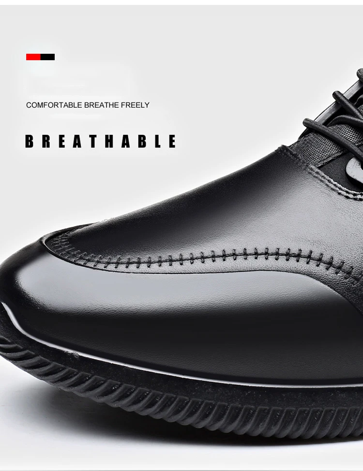 Sneakers Heightening Shoes Men's Formal Shoes 6/8CM Height Increase Shoes Leather Shoes Man Daily Life Height Increasing Shoes-5