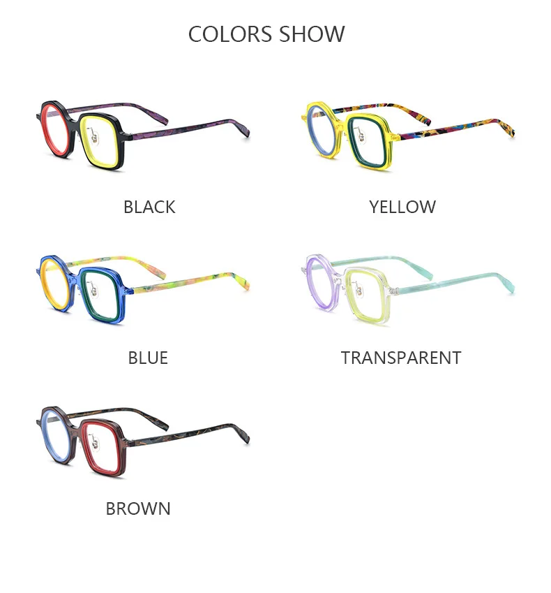 Wind Red 2025 New Acetate Glasses Frame Men Luxury Optical Prescription Glasse Frame Woman Retro Round Square Fashion Frame Z487-4 Wind Red 2025 New Acetate Glasses Frame Men Luxury Optical Prescription Glasse Frame Woman Retro Round Square Fashion Frame Z487-4